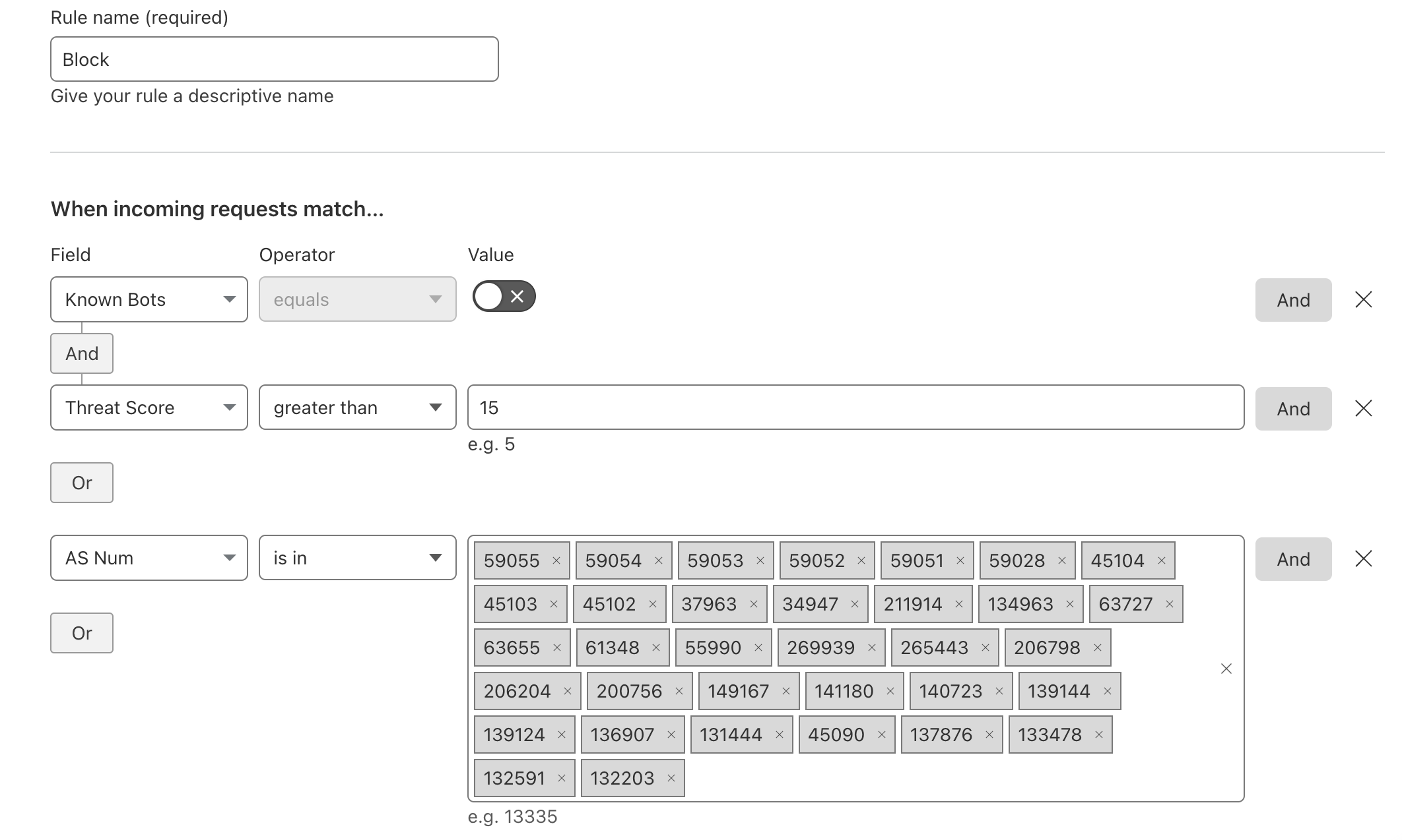 Block Rule Block Rule